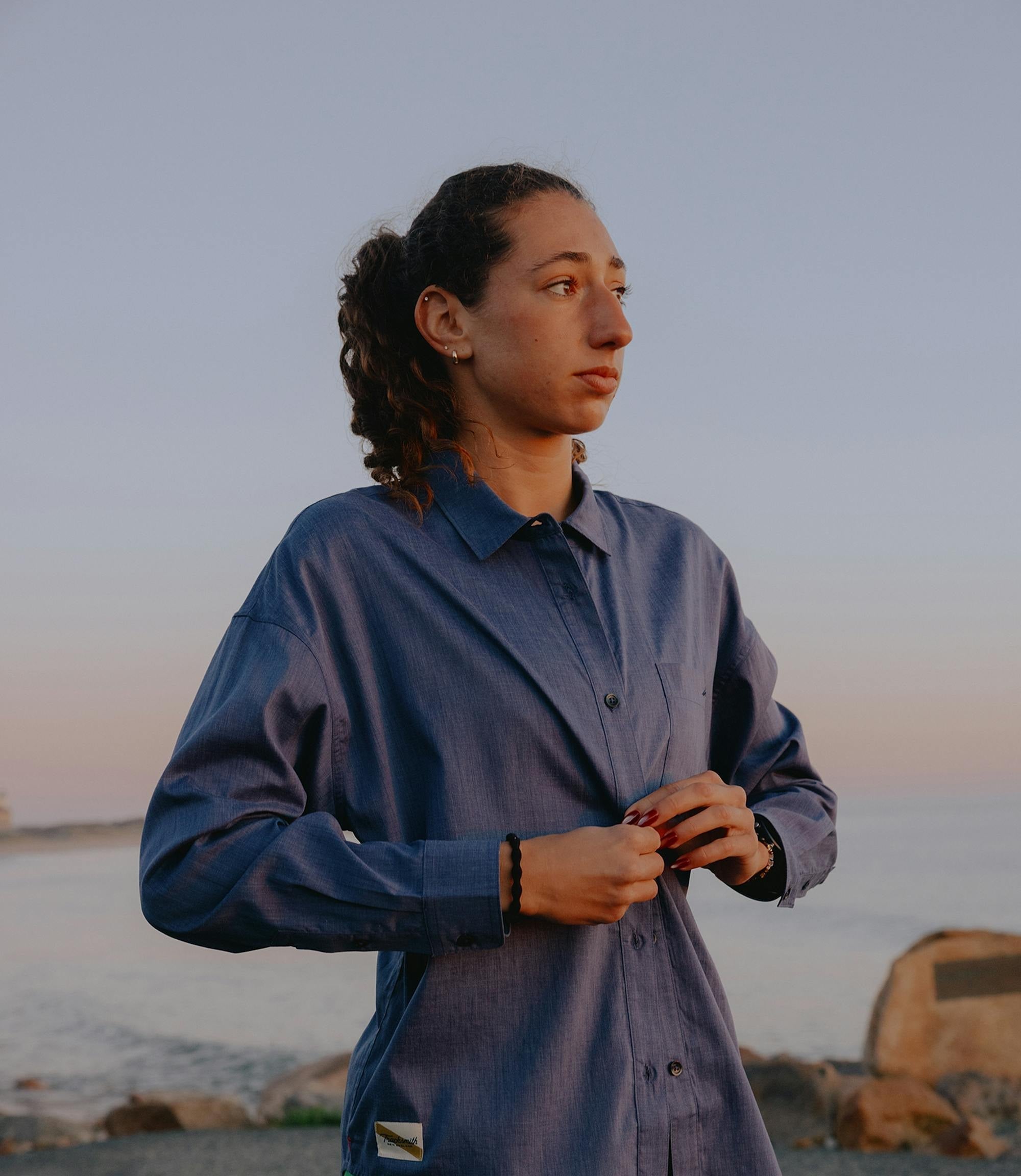 Run Cannonball Run Linen Button-Up