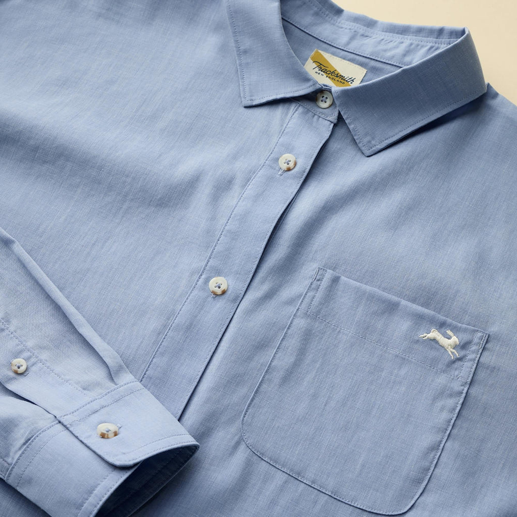 Run Cannonball Run Linen Button-Up